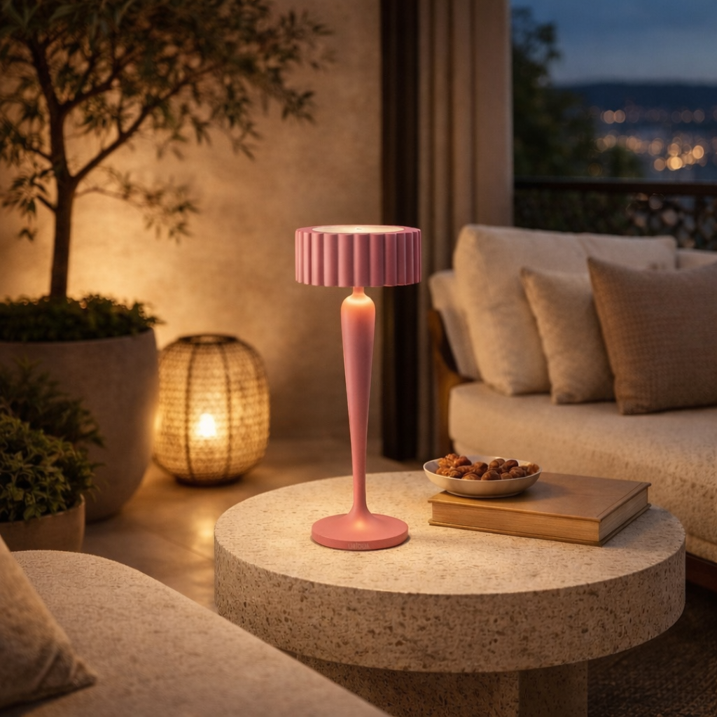 Ubiqua TWIGGY – Draadloze Tafellamp | Roze