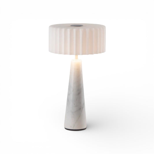 Blok Lamp - in wit marmer
