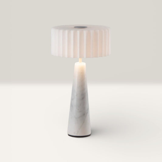 Blok Lamp - in wit marmer
