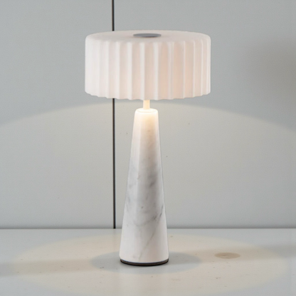 Blok Lamp - in wit marmer