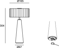 Ubiqua BLOCK – Draadloze Tafellamp | Zwart Marmer