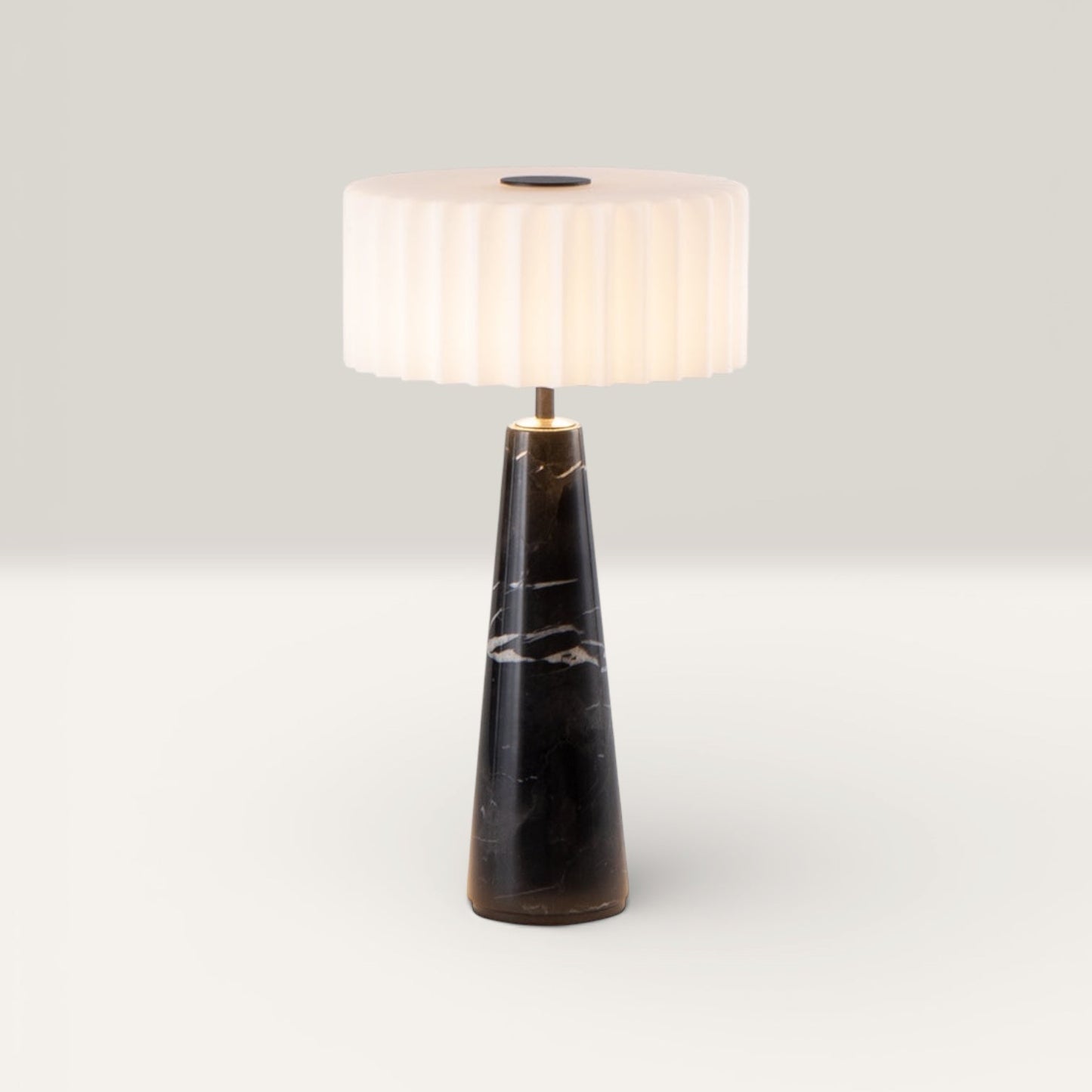 Blok Lamp - in zwart marmer