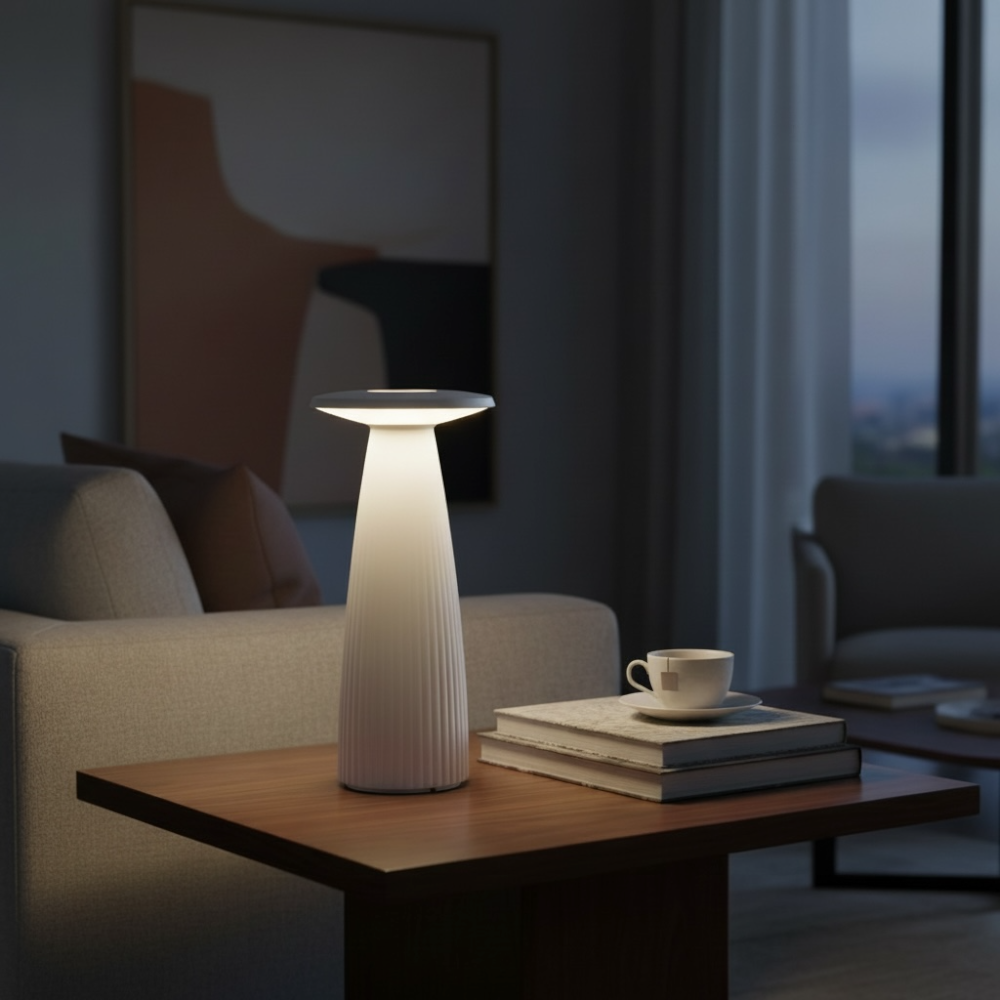 Flora Mini Wit - draadloze tafellamp