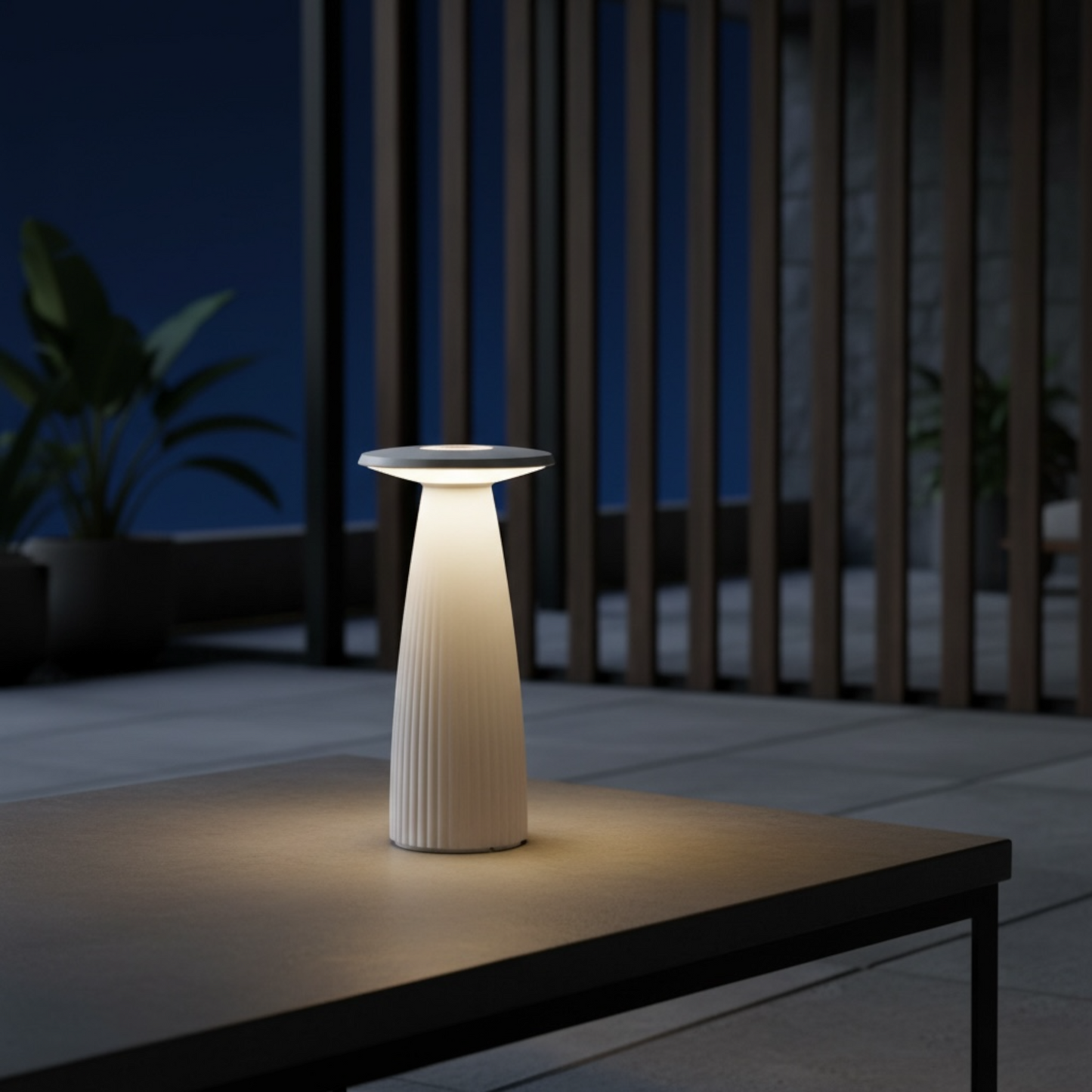 Flora Mini Wit - draadloze tafellamp