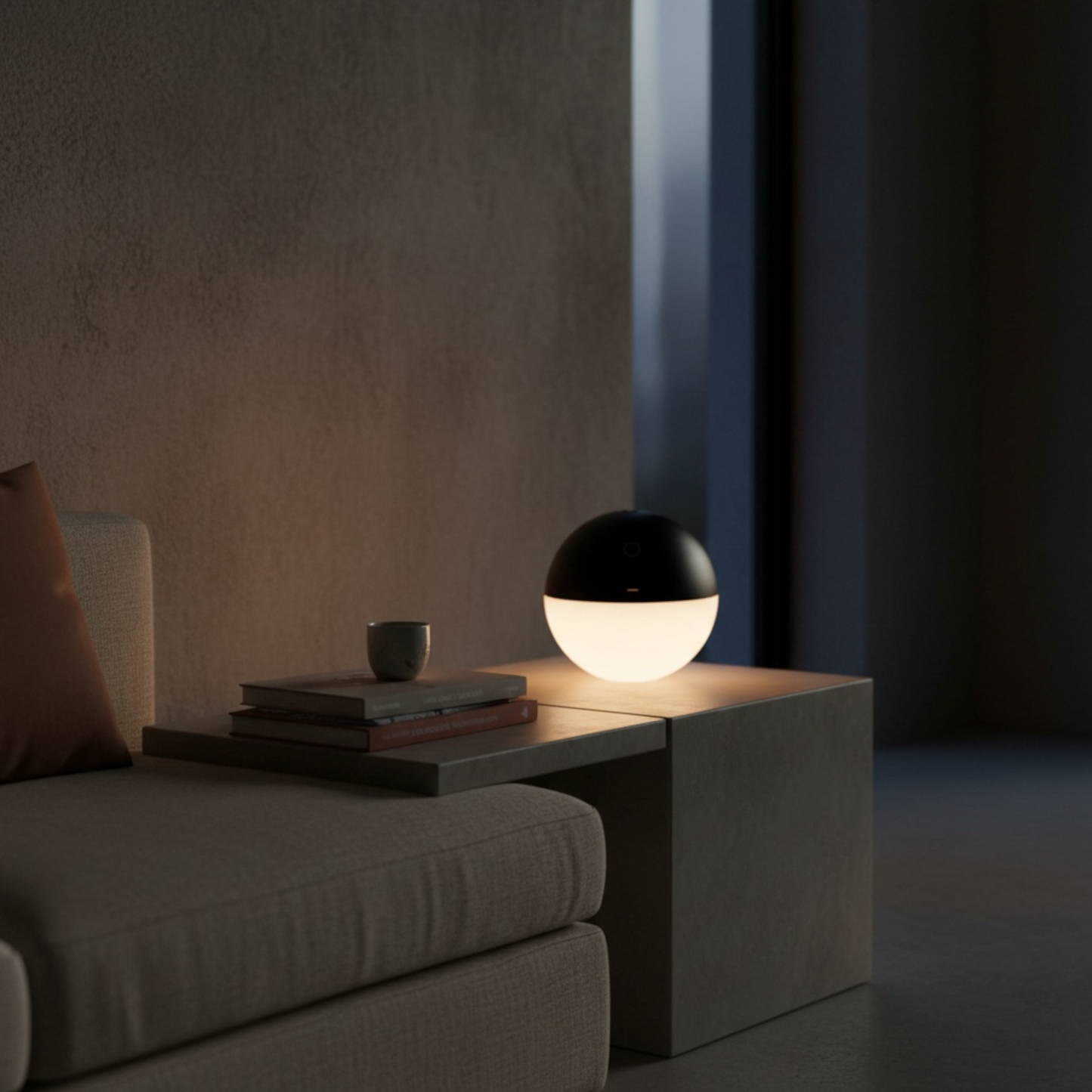 Albedo Zwart – Draadloze LED sfeerlamp voor warm licht, binnen & buiten