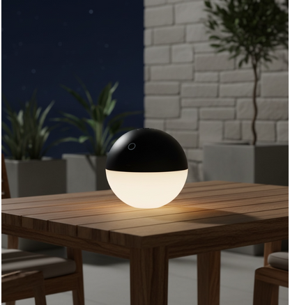 Albedo Zwart – Draadloze LED sfeerlamp voor warm licht, binnen & buiten