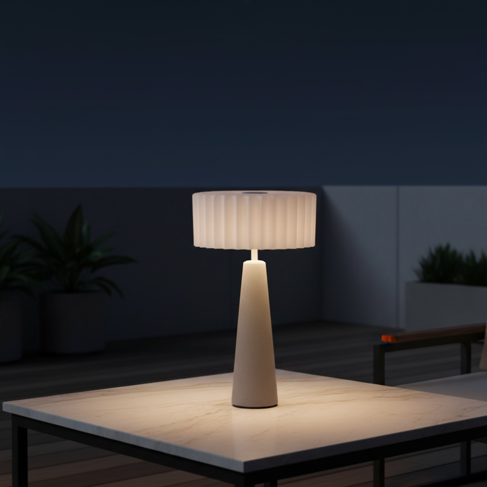 Blok Cement - draadloze tafellamp voor binnen en buiten
